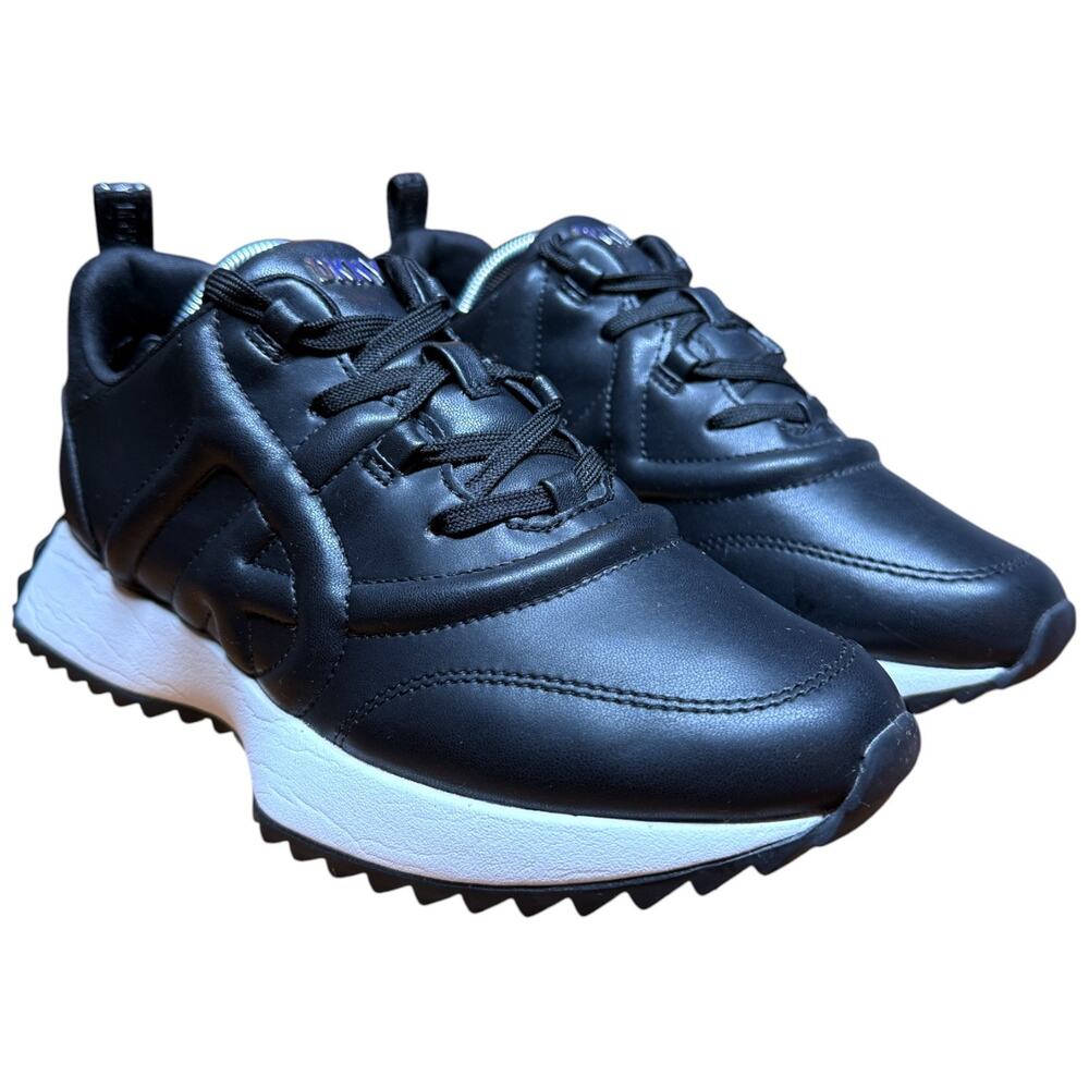 DKNY Nix Women's Size 7.5 Black Lace Up Sneaker Everyday Lifestyle Shoes PAF2305 - Picture 8 of 13